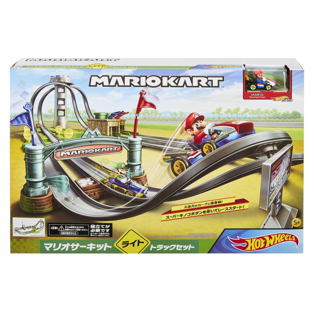 Hot Wheels Mario Kart Circuit Light Track Set Ages 1 Mario GHK15 5+ [Includes Car]