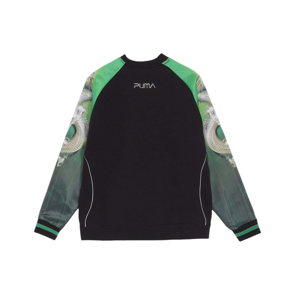 Puma X Sorayama Collaboration Graphic Print American Vintage Casual Crew Neck Long Sleeve Sweatshirt Unisex Sweatshirt Black 626533-01