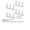 4Pcs Siding Closet Door Floor Guides Simple Installation Universal Sliding Cabinet Door Bottom Guide with Screws Set