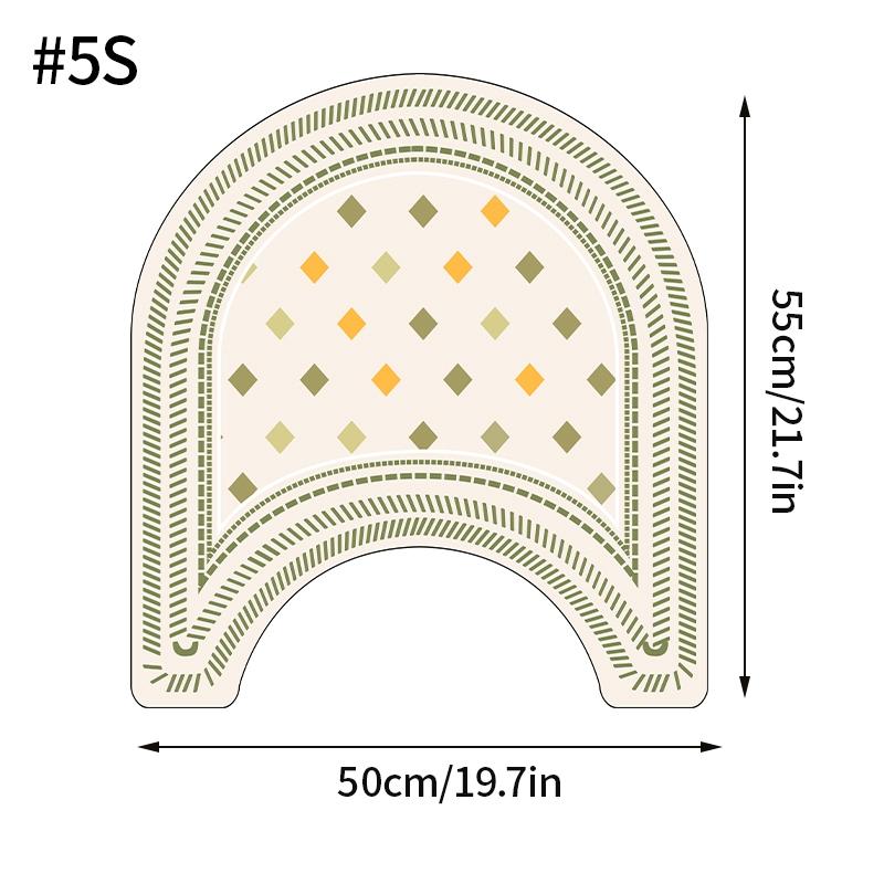 Simple Bath Mat  Bathroom Absorbent Floor Mats  U-shaped Toilet Foot Pad Non-Slip Floor Door Mat Bathtub Side Carpet Shower Rug