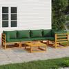 VidaXL Garden Lounge Set with Cushions 6 Pcs, Sofas with Backrest, Furniture Set with Coffee Table Patio Terrace, 3155332