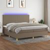 VidaXL Slatted Bed Base with Mattress and LED, Upholstered Bed, Double Bed, Adult Bed for Indoor Bedroom, 3135305