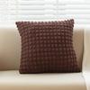 Cream Style Pillow Home Sofa Cushion Ins Simple Solid Color Elastic Puff Plaid Pillow Cover Bedside Cushion