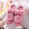 Cozy Long-Eared Rabbit Cotton Slippers for Couples: Warm, Thickened Indoor Footwear for Autumn & Winter