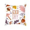 Autumn Harvest Thanksgiving Cushion Cover New Arrival Turkey Pumpkin Peach Skin Printed Cushion