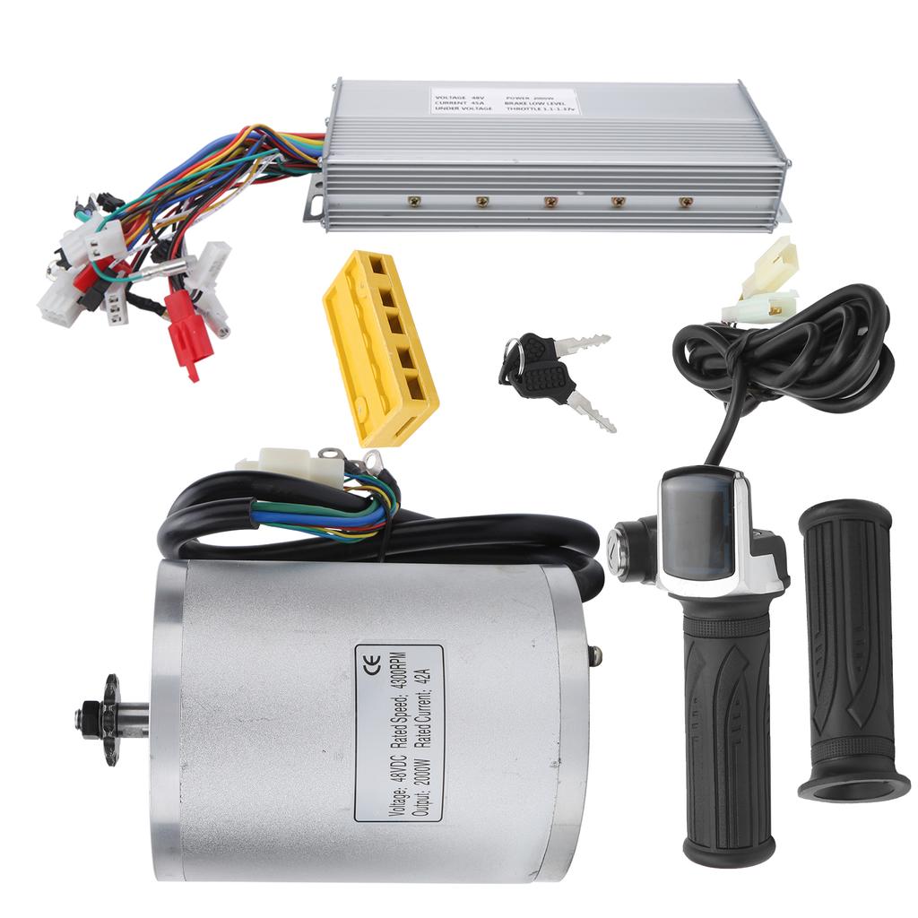 48V 2000W Electric Brush Motor with Controller Kit E‑Bike Conversion Accessory Set