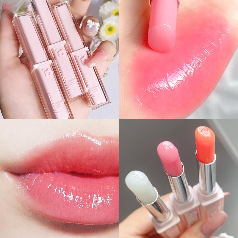 Dazzling Temperature Lip Balm Colorless Tinted Lipstick Moisturizing Improves Dry Cracked Lip Lines Night Repair