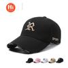 Spring New Embroidered Three-dimensional R Letter Hat Men's and Women's Youth Casual Simple and Versatile Hard Top Curved Brim Baseball Cap