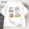 Funny Lazy Cat T-shirt Men Women Cat Lover T Shirt Cotton Short Sleeve O-neck Tee Loose Fashion Tops Tees Men Oversized Tshirts