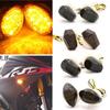 2Pcs Amber 12V LED Turn Signals Motorcycle ABS Indicator Lens Directional Light Fit for Kawasaki Suzuki Yamaha Honda Accessories