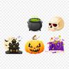 Halloween Illustrations Decor Stock Photography Hallow Iron On Heat Transfer Printing Vinyl Patches Sticker for Clothes DIY Appliques Washable Patches