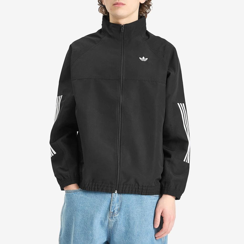 Adidas Originals Skateboarding Gatsele Logo Stripe Sports Loose Comfortable Stand Collar Long Sleeve Jacket Men Jacket Black White JC5174