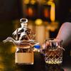 Hunting Dog Whiskey Decanter 3D Engraved Duck Hunter Dog Glass Bottle Animal Whiskey Bottle Wine Container for Men Dad Home Bar Decor