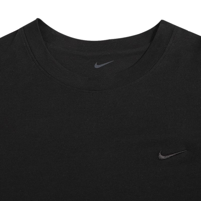 Nike Solid Color Crew Neck Short Sleeve T-Shirt Men Tops Black DV9832-010