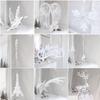 Snowflake Christmas Tree Ornament: Acrylic Icicle Prop for Holiday Decoration or Wedding Installation, Transparent White