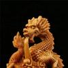 Natural Cypress Panlong Animals Statue Zodiac Dragon ,China Home Room Office Features Figurines Year of the Dragon Gift