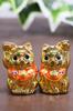 Cute Lucky Cat Ornament Kutani Ware Chibi Lucky Cat Gold Opening Celebration Birthday Present Pair Gift