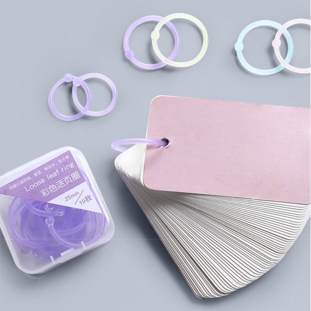 DIY Binder Ring 15/20/25mm Loose Leaf Paper Fixing Clip Loose-leaf Book Hoops  School Office