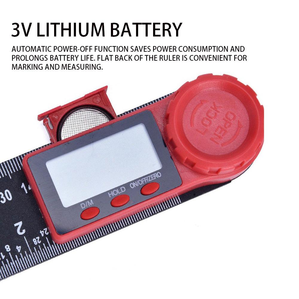 2-in-1 Digital Angle Meter Inclinometer Digital Angle Ruler Electronic Goniometer Protractor Angle Finder Measuring Tool