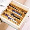 Bamboo Drawer Organizer Expandable 5-7 Compartments Adjustable Width Easy To Clean Cutlery Tray for Kitchen Utensils Jewelry Tools