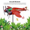 Airplane Windmill Weather Resistant Rotatable Easy To Assemble Wind Powered Exquisite Workmanship Metal Garden Wind Spinner Weathervane Lawn Decor