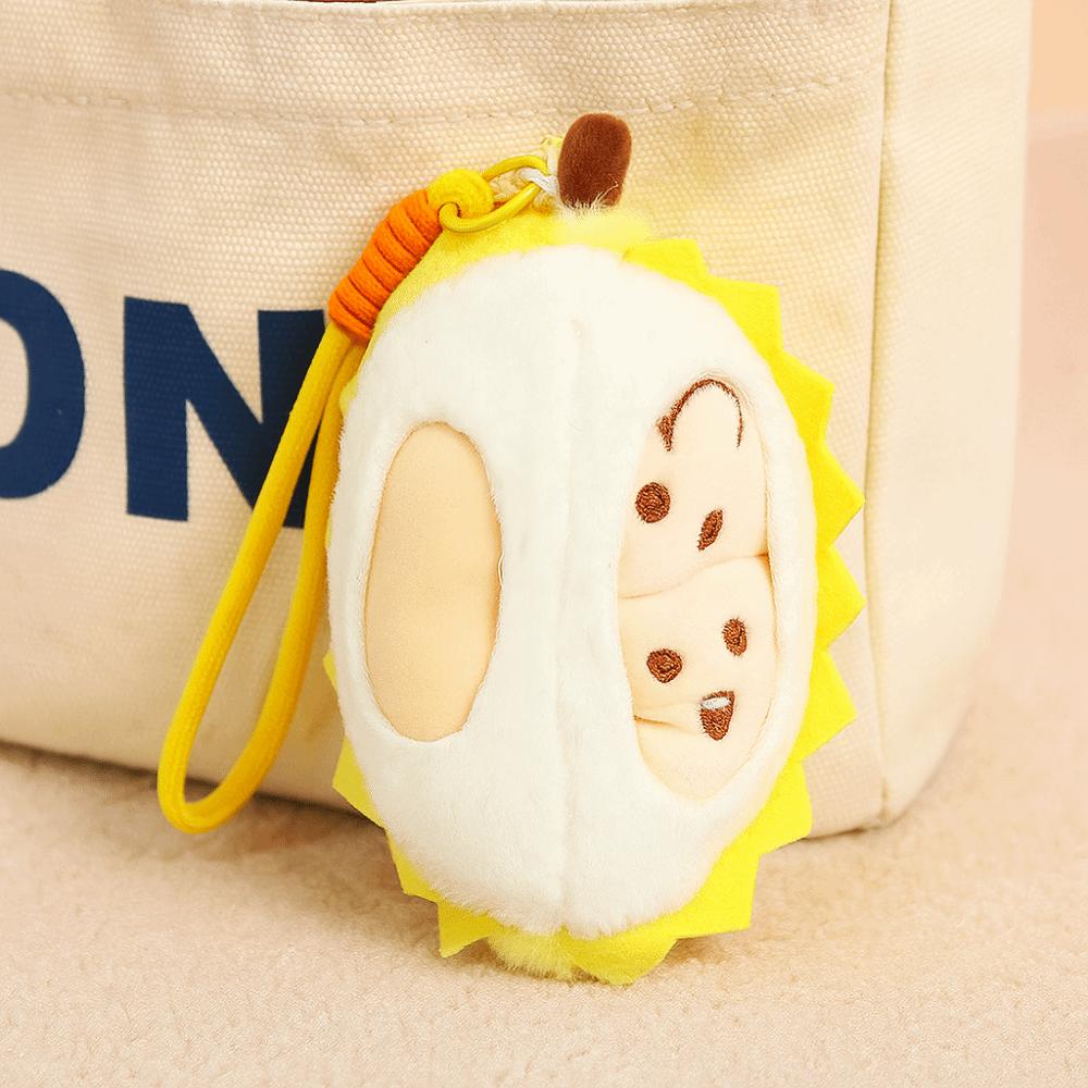 PP Cotton Fruit Durian Pendant Simulation Fruit Durian Plush Keyring Backpack Decoration