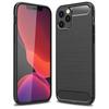 iPhone 12 Pro Case, Carbon Fiber Silicone Soft Lightweight Slim Shockproof Bumper for iPhone 12 Pro, Black