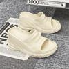 Exclusive for Super High Heel Slippers Fashion2024 New Summer Wear with Muffin Thick Bottom Casual Lazy