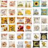 European and American Thanksgiving Decorative Pillow Cover Fashion Cartoon Autumn Harvest Pumpkin Letter Sunflower Print Pillow Pillow Cover