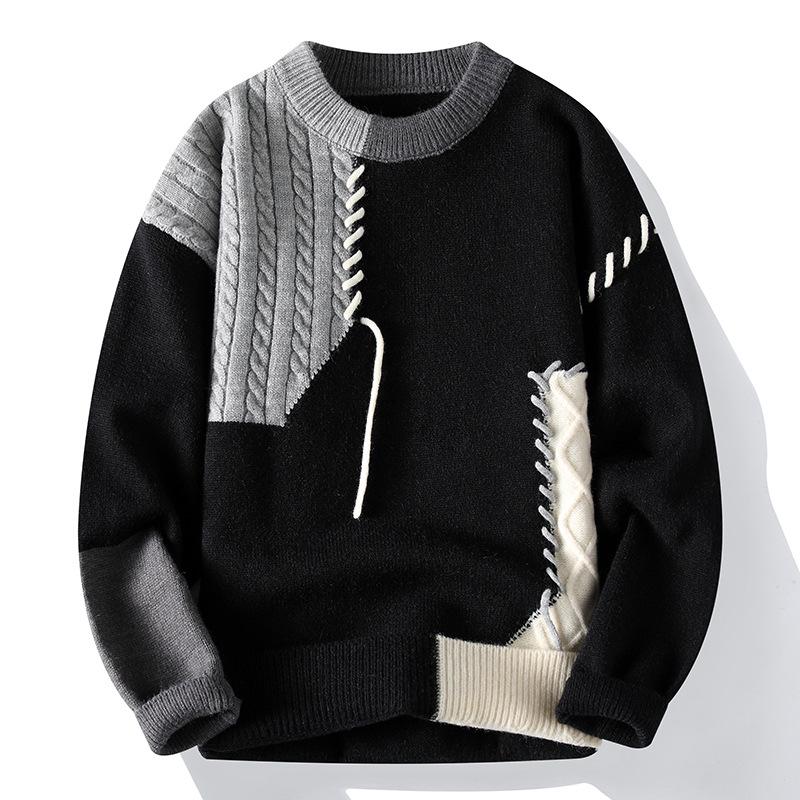 Men's Casual Crew Neck Knitted Sweater - Autumn/Winter Collection