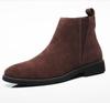 Men's Classic Retro Chelsea Boots Cow Suede Genuine Leather Men Trendy Ankle Boot Mens Casual Short Boots High-Top Shoes