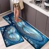 1Pcs Butterfly Flower Kitchen Rug Anti-Fatigue Kitchen Rug Waterproof Non-Slip Rugs Runner Rug Bedside Rug Absorbent Carpet For Kitchen