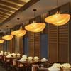 Nordic Rattan Pendant Light Bamboo Lamp 60cm Kitchen Bamboo Handmade Woven Chandelier Pendant Lamps Bamboo Products
