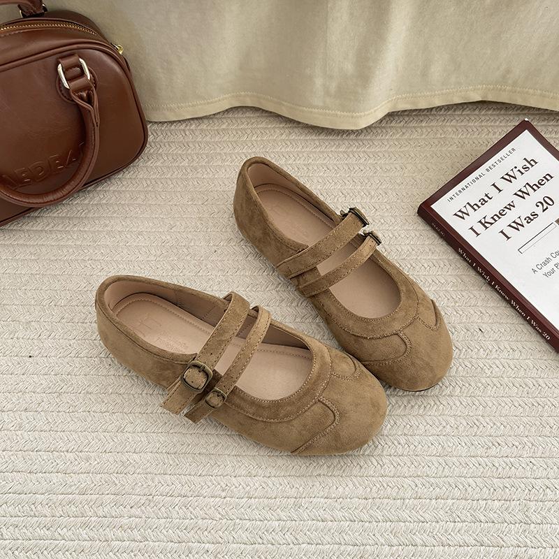 Fashion Versatile Retro Design Sense Niche Mary Jane Shoes Women's 2025 Autumn and Winter New Literary Mori Flat Shoes