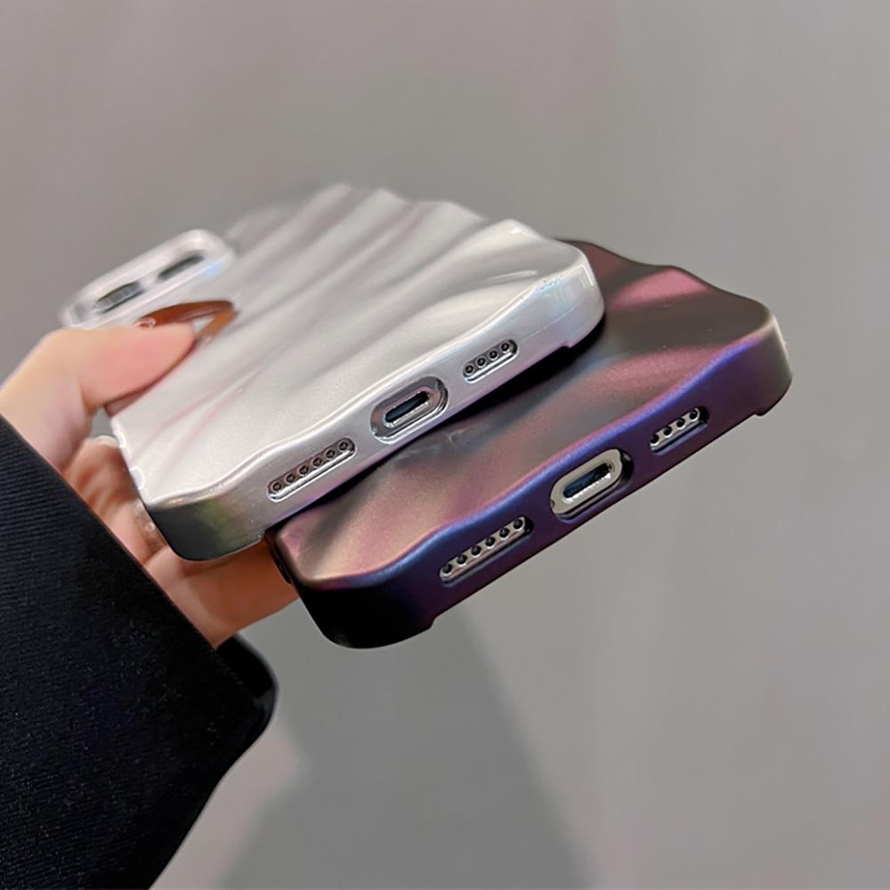 Wavy Pattern Candy Color Phone Case For iPhone 13 Case iPhone 14 15 Pro 11 12 Pro Max X XR XS 7 8 Plus SE Soft Shockproof Cover