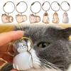 Cat Hair Storage Bottle Transparent Pet Fur Keepsake Keychain for Collecting Cat And Dog Hair Pet Memorial Gift
