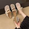 Flat-bottomed Bag Head Half Slippers Women's Summer Wear 2025 New One-pedal Fairy Wind Mesh Single Shoes Cool Slippers