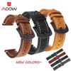 18mm 20mm 22mm Vintage Genuine Leather Strap Men Replacement Band for Samsung Galaxy 42mm 46mm Gear S2 S3 Huawei Watch GT 2 Pro