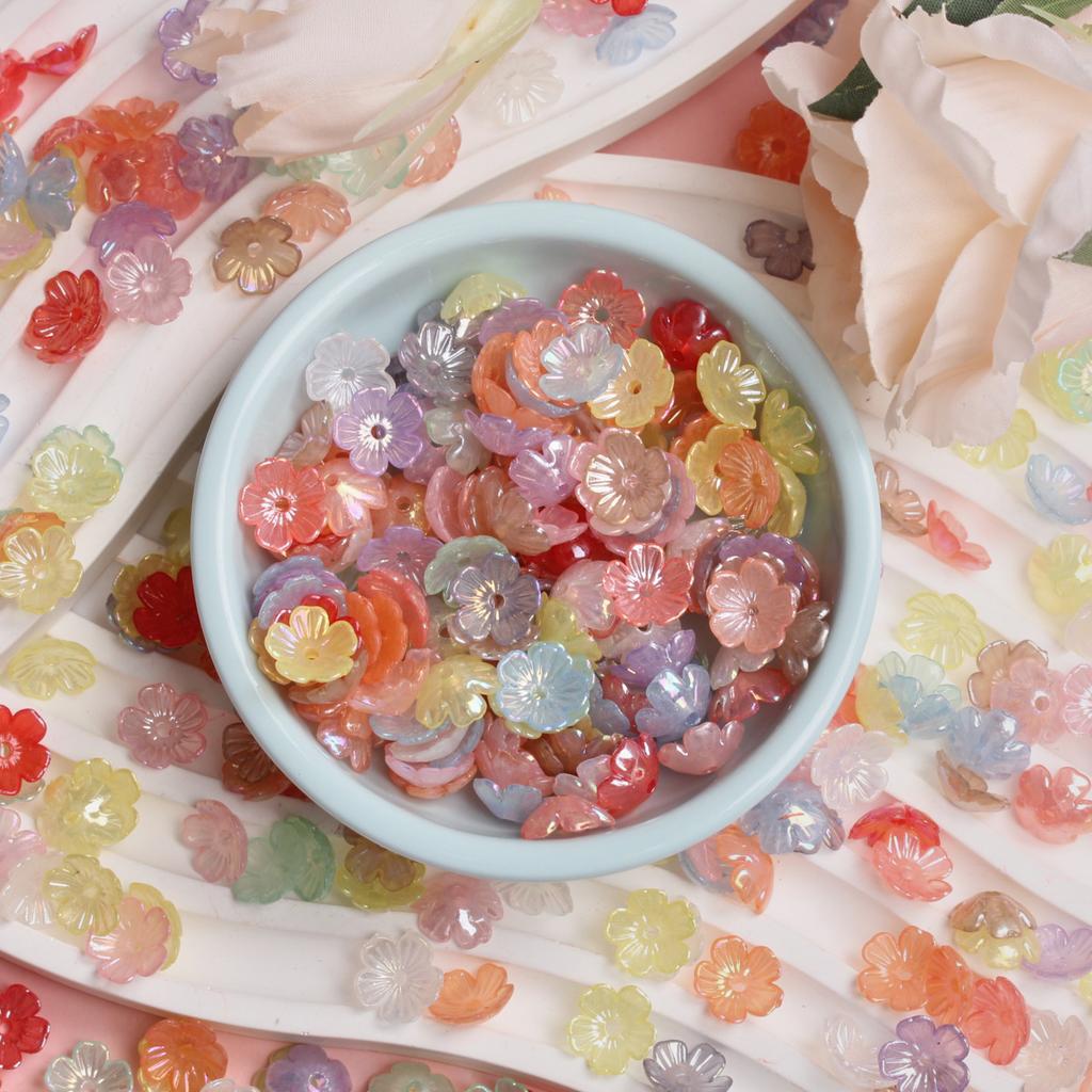 Home Party Supplies Pendant Flower Small Daisy Fashion Acrylic 10.5mm Loose Beads Jewelry Making DIY