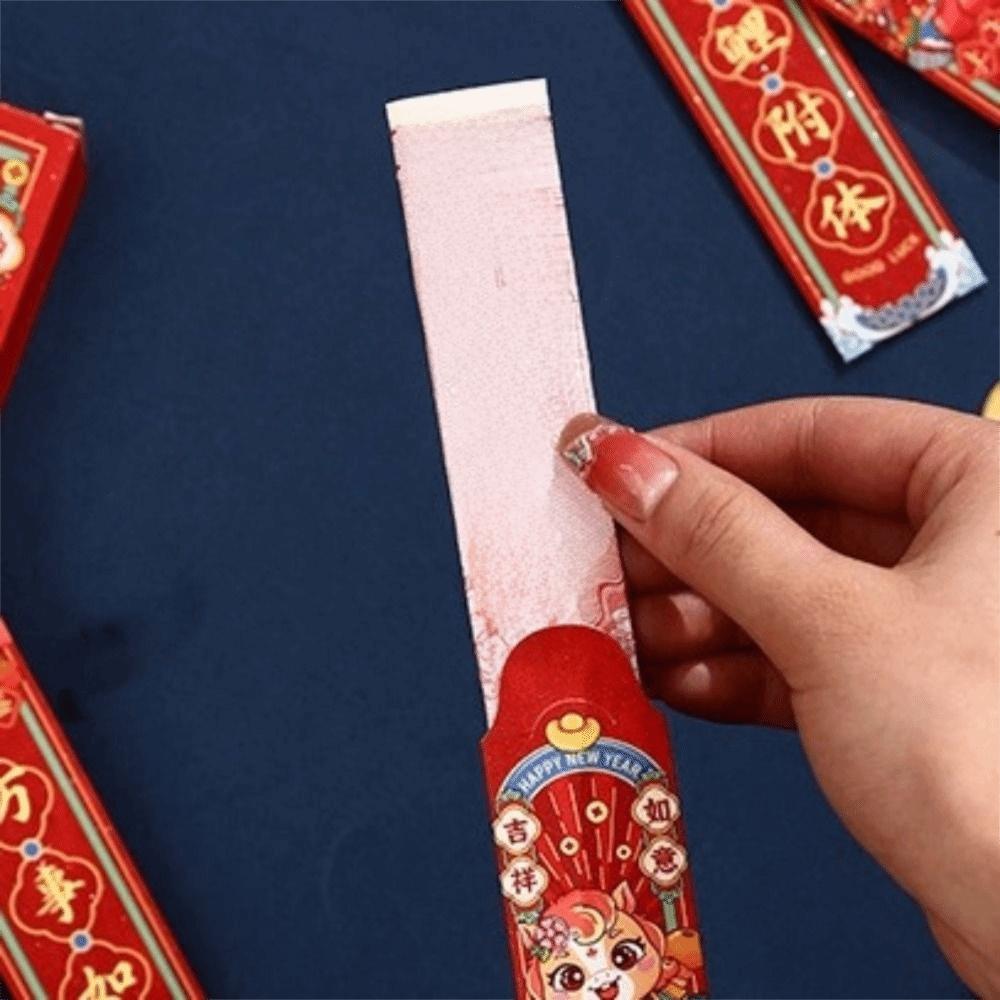 12Pcs/Set Chinese Style Draw Lots Red Envelope Lucky Draw Red Pockets  Spring Festival Gift