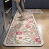 Diatomite Kitchen Mat with Oil-Proof Surface, Anti-Slip Bathroom Rug for Wet Floors - 50x80cm To 60x180cm Retro Patterns