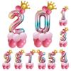 Number Foil Balloons Birthday Party Decoration Kids Baby Girl Princess 1 2 3 4 5 6 7 8 9 Years Old 1st Birthday Latex Ball