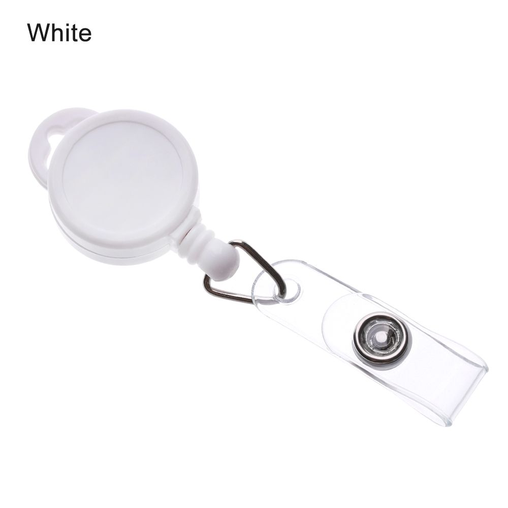 Office Supplies ID Name Card Anti-Lost Clip Stationery Retractable Key Ring Lanyards Badge Holder