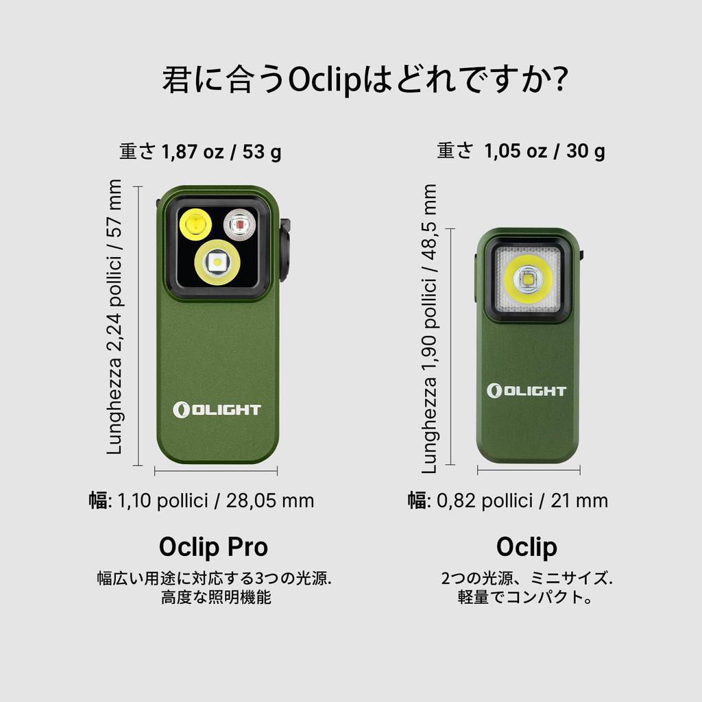 OLIGHT Oclip Pro LED Running Light Lightweight Compact 3 Light Sources 500 Lumens Range 120m IPX6 Waterproof Rechargeable Magnetic Reading Light High