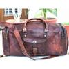 Genuine Leather Travel Duffel Bag Weekender Luggage Goat Leather Duffle Bag