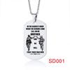 In the Darkest Hour When Demons Come Brothers Dog Tags for Men Stainless Steel Pendant BFF Necklaces Fraternal Gift