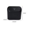 Car Trash Bin Hanging Vehicle Garbage Dust Case Storage Box Black ABS Square Pressing Type Trash Can Auto Interior