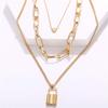 Latest Stylish Multilayer Metal Chain Pendant Necklace for Women