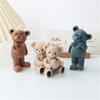 Cute Bear Silicone Candle Mold DIY Hug Heart Couple Bear Scented Candle Making Resin Soap Cake Mold Gifts Craft Home Decoration