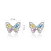 Zoomers Earrings Ladies Silver Earrings Butterfly Earrings First Piercing Second Piercing Compatible with Metal Allergies Cute Popularity Anniversary